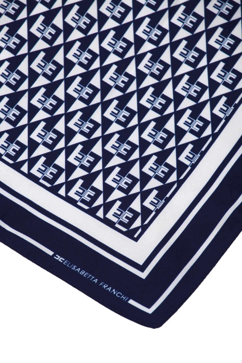 shop ELISABETTA FRANCHI  Strangolino: Elisabetta Franchi foulard in seta disegno rombi.
Dimensioni: 50 x 50 cm.
Composizione: 100% Seta.
Fabbricato in Italia.. FO01F26E2-AT4INCHIOSTRO/CREAM number 7627030